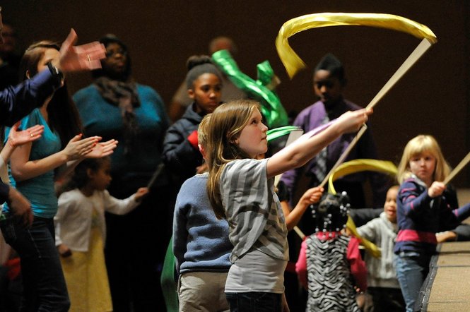 Children With Streamers At The 2013, Christ, Our Passover